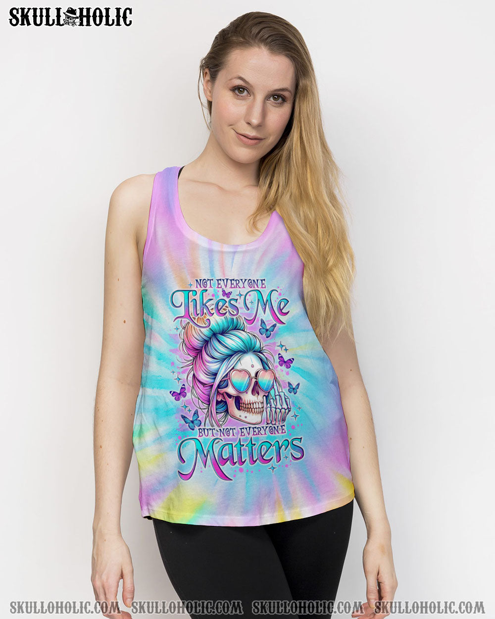 NOT EVERYONE LIKES ME SKULL MESSY BUN ALL OVER PRINT – TLNO1604241