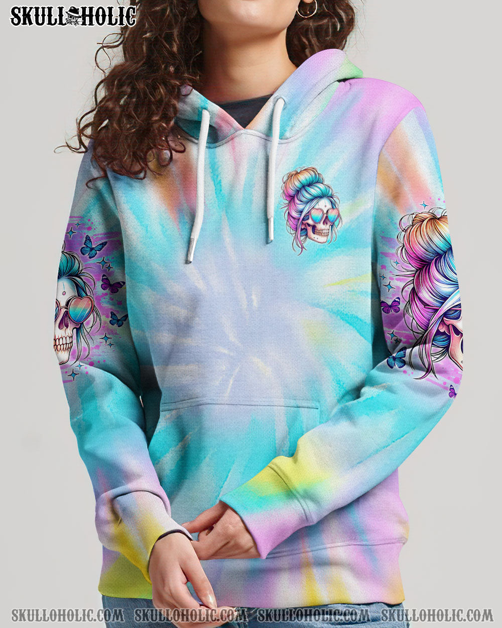 NOT EVERYONE LIKES ME SKULL MESSY BUN ALL OVER PRINT – TLNO1604241