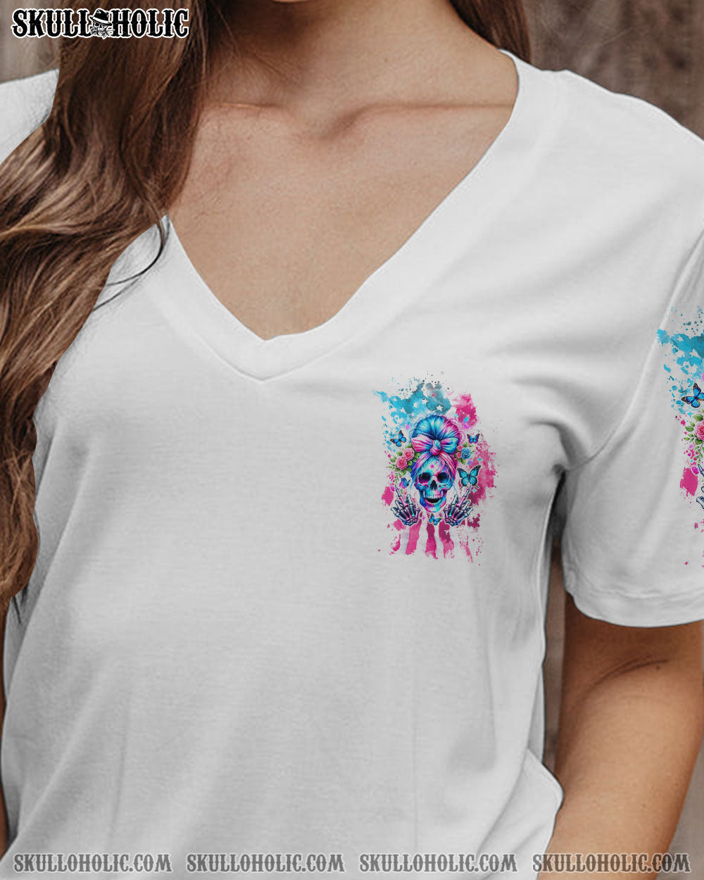 NOT EVERYONE LIKES ME SKULL MESSY BUN ALL OVER PRINT – TLTW1304241