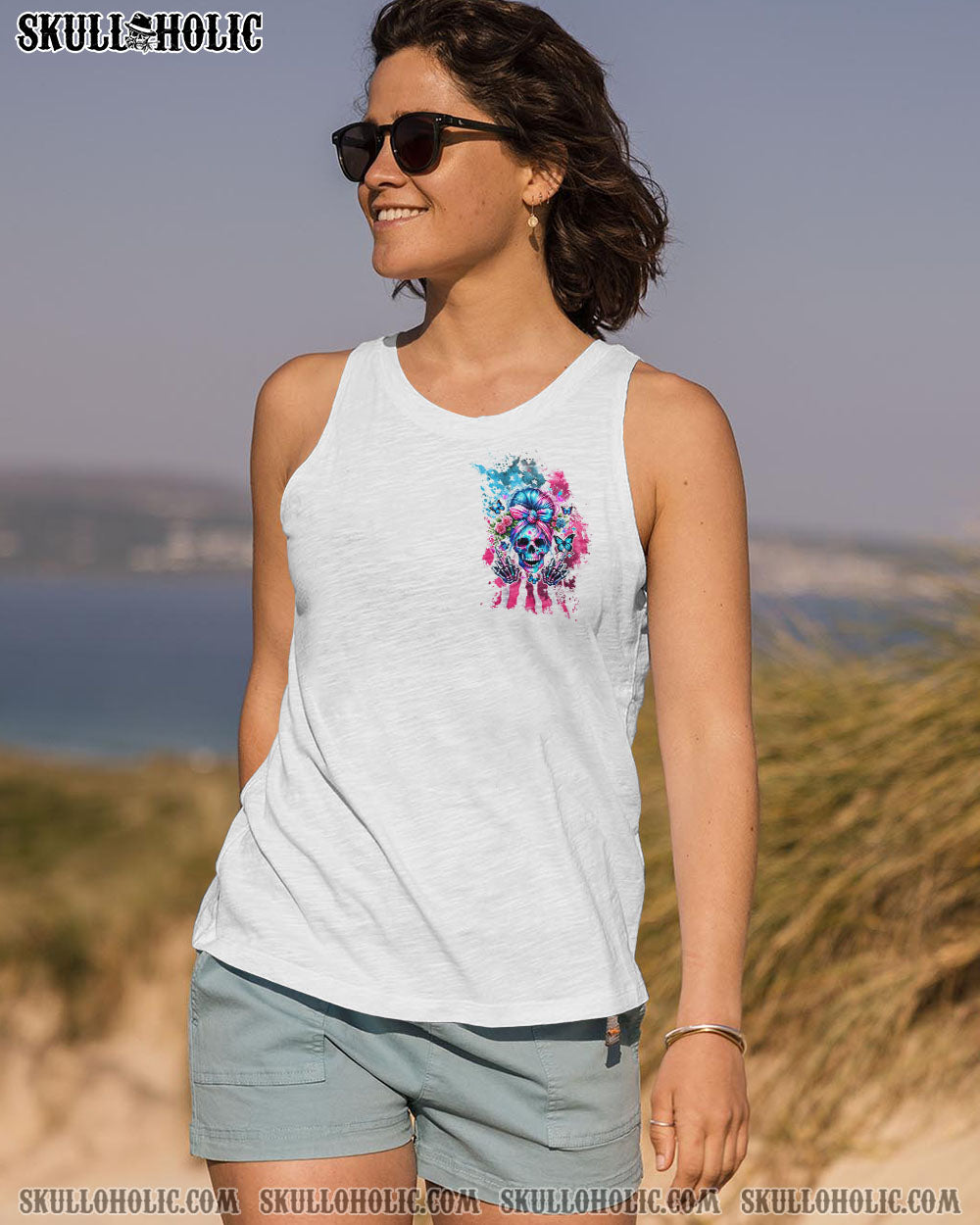 NOT EVERYONE LIKES ME SKULL MESSY BUN ALL OVER PRINT – TLTW1304241