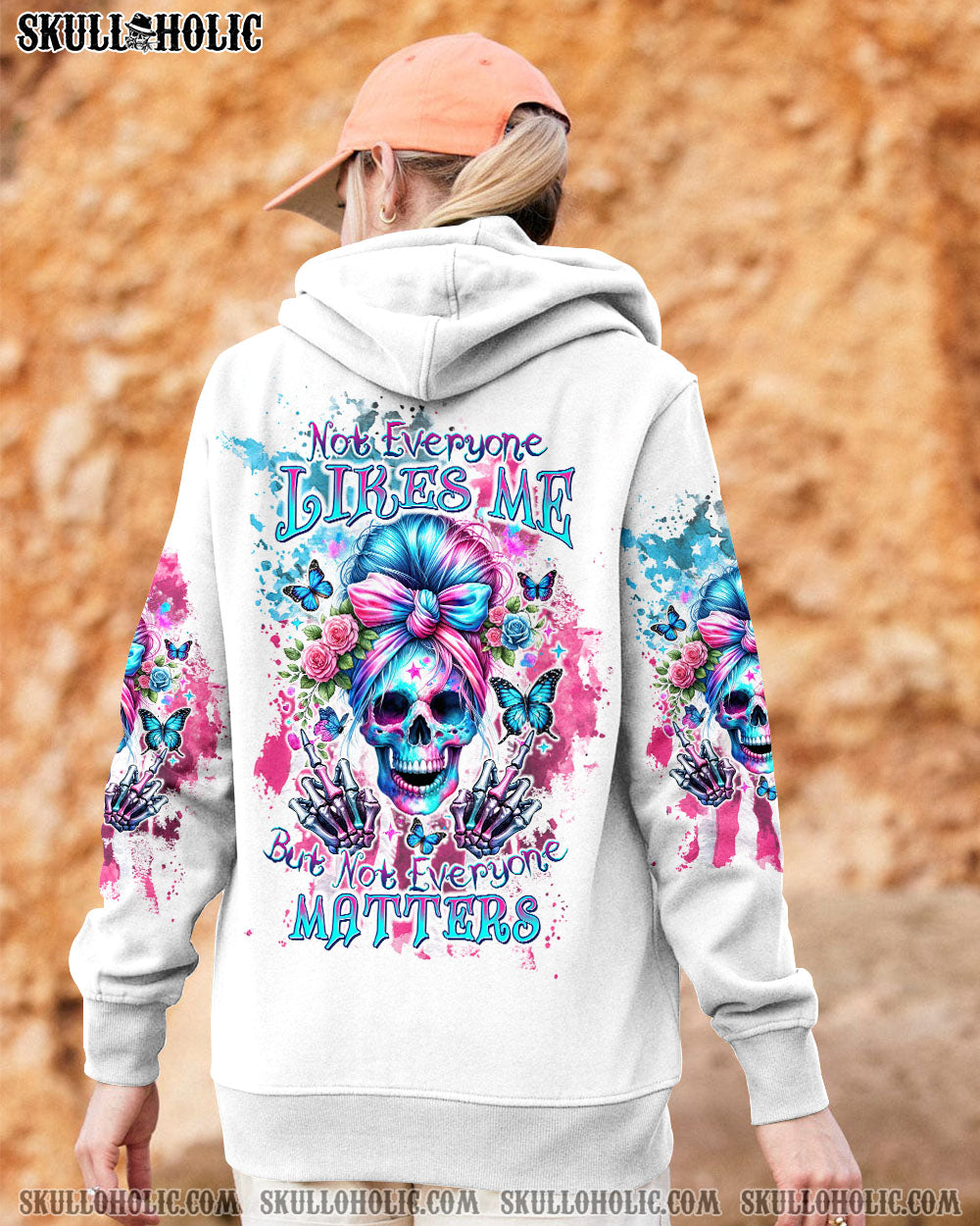 NOT EVERYONE LIKES ME SKULL MESSY BUN ALL OVER PRINT – TLTW1304241