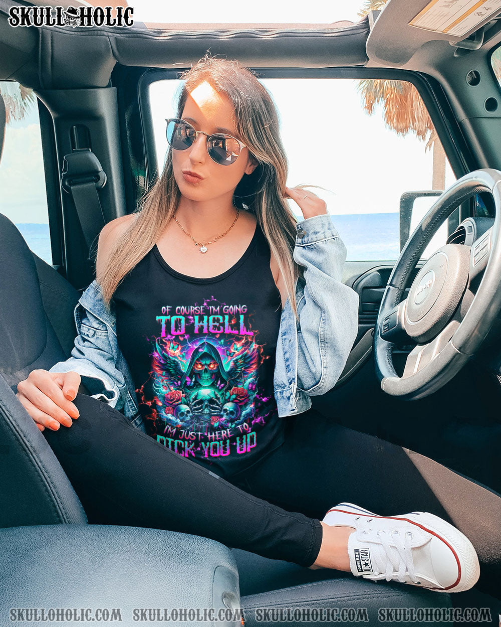 OF COURSE I’M GOING TO HELL SKULL ALL OVER PRINT – TLTW1502242