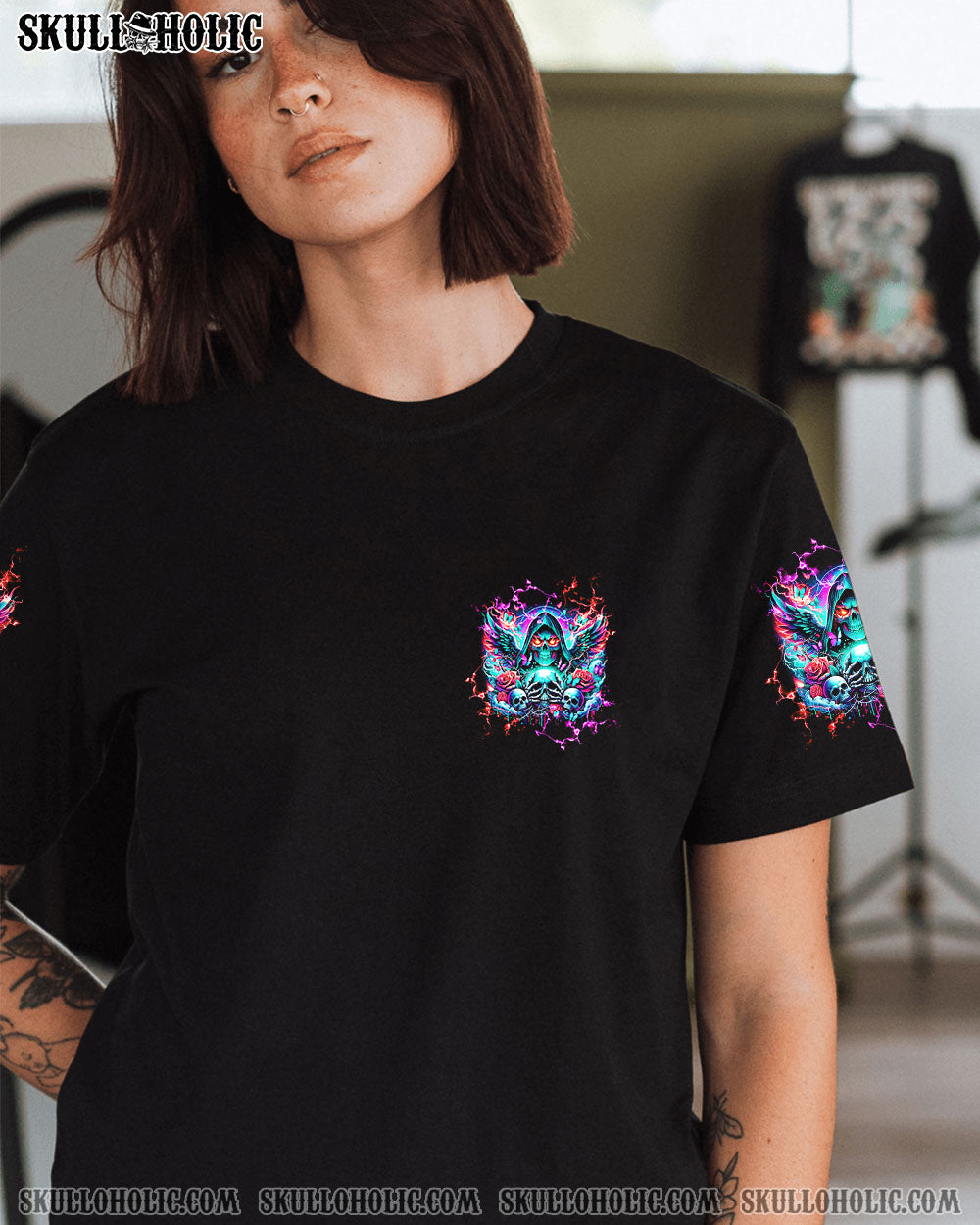 OF COURSE I’M GOING TO HELL SKULL ALL OVER PRINT – TLTW1502242