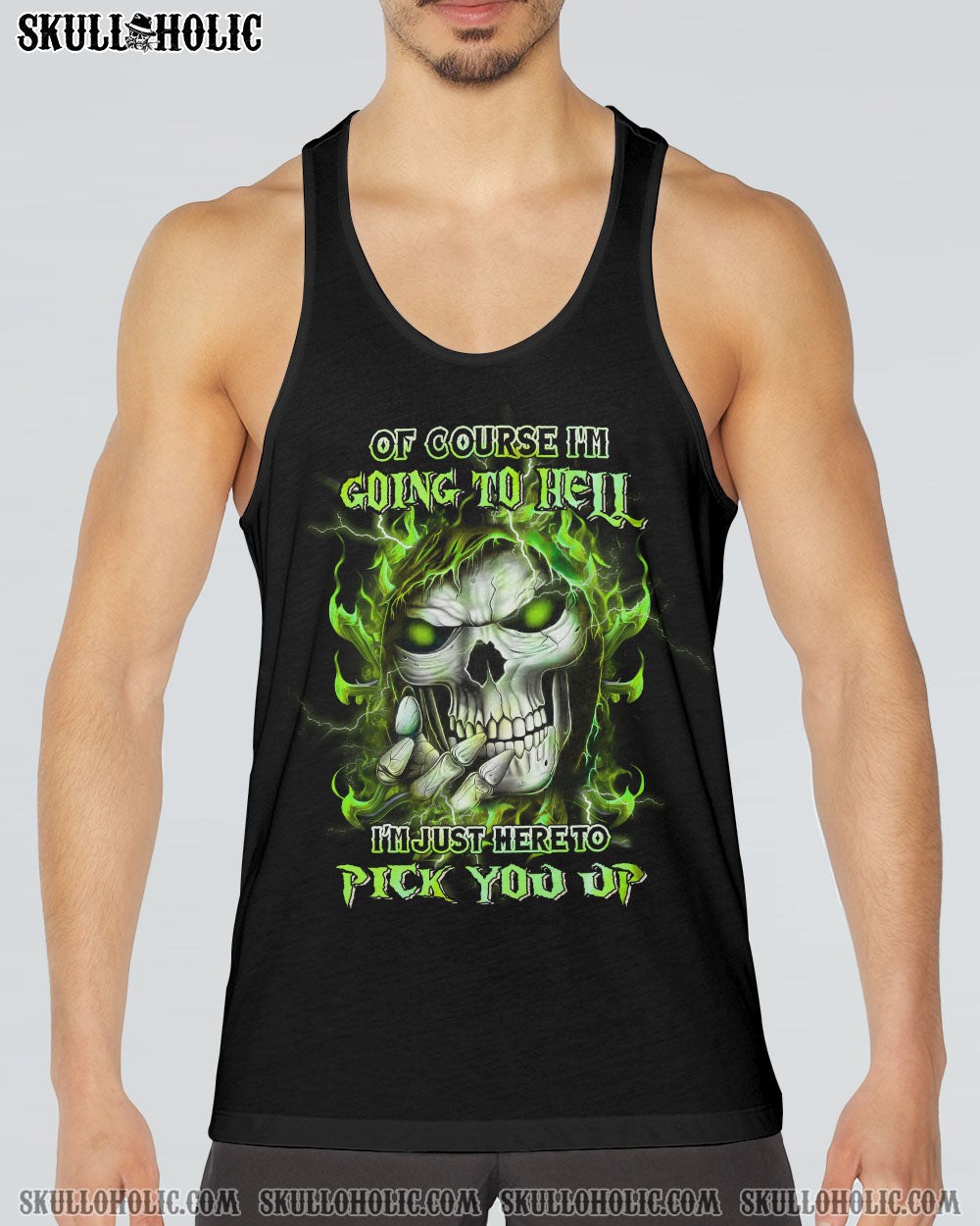 OF COURSE I’M GOING TO HELL SKULL ALL OVER PRINT – YHHN1502232