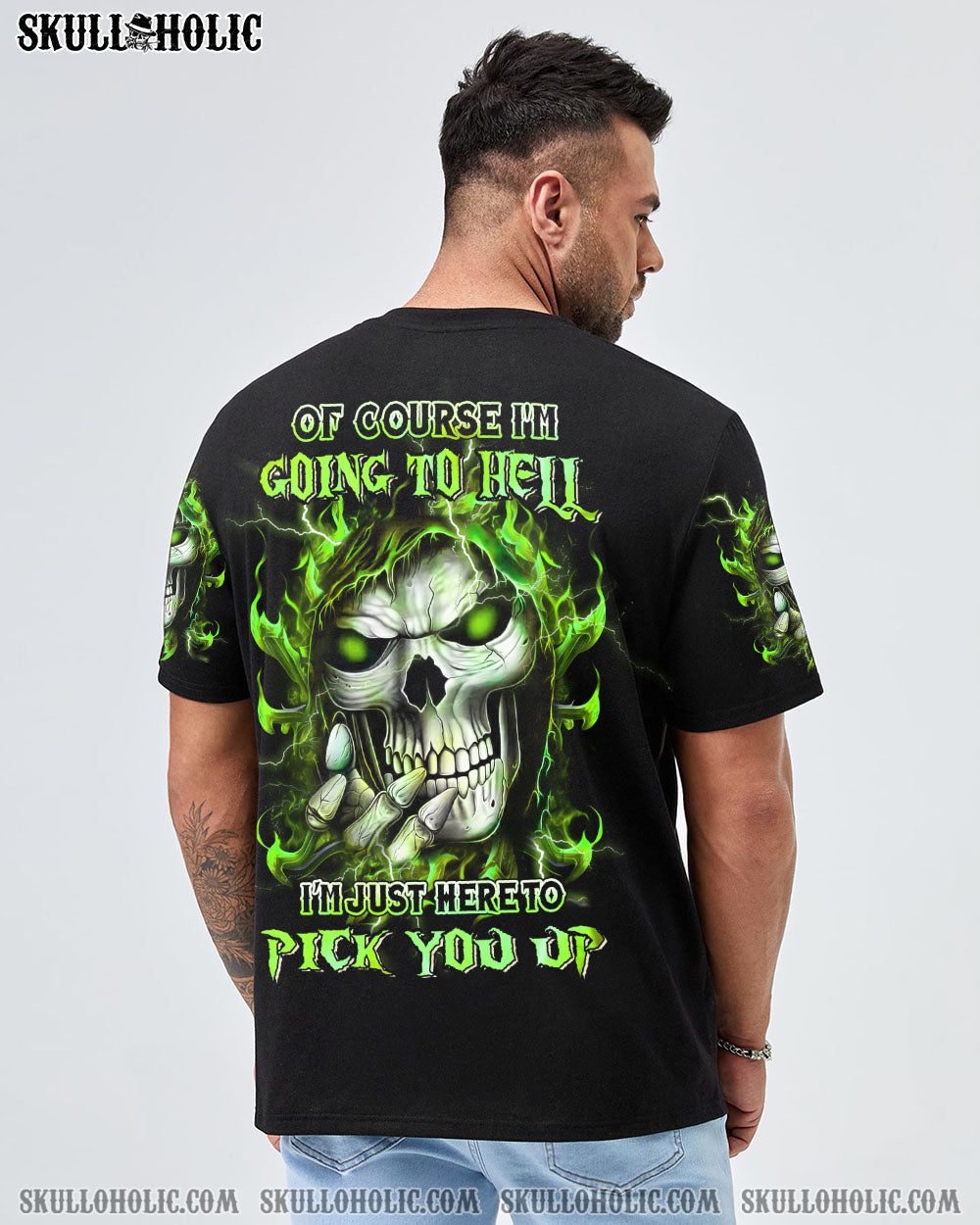 OF COURSE I’M GOING TO HELL SKULL ALL OVER PRINT – YHHN1502232