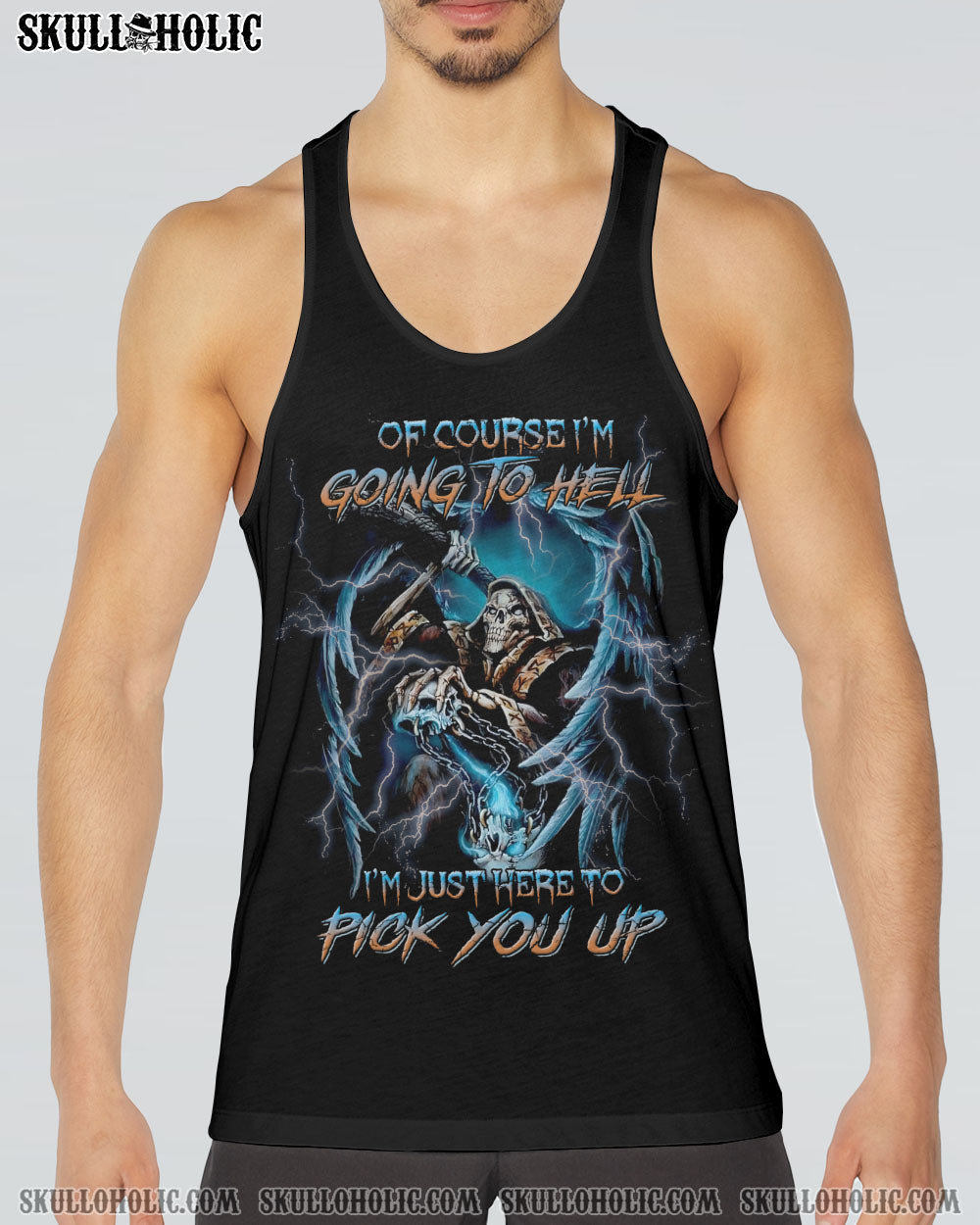 OF COURSE I’M GOING TO HELL SKULL ALL OVER PRINT – YHNT0704232