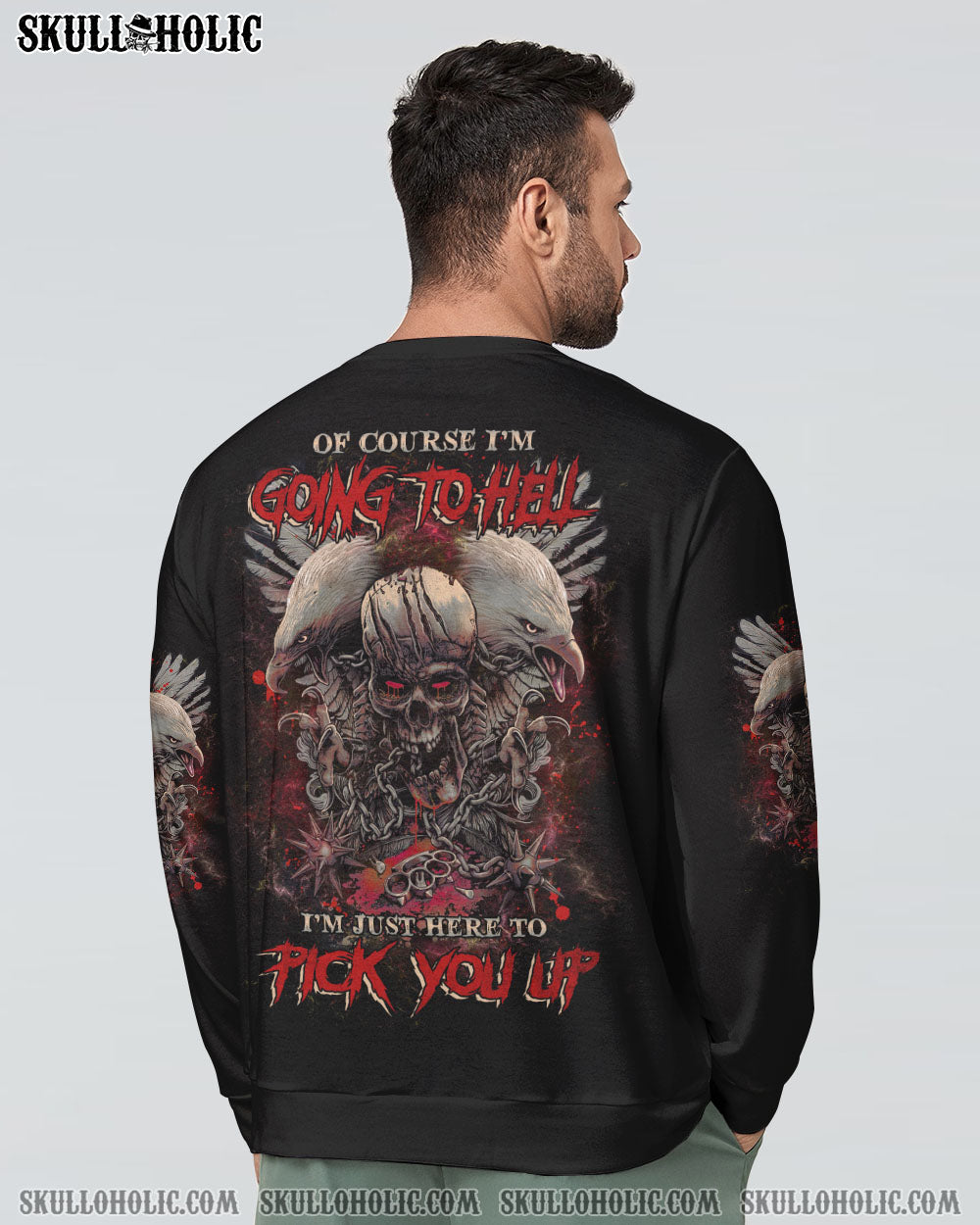 OF COURSE I’M GOING TO HELL SKULL EAGLE ALL OVER PRINT – TLNZ0702231
