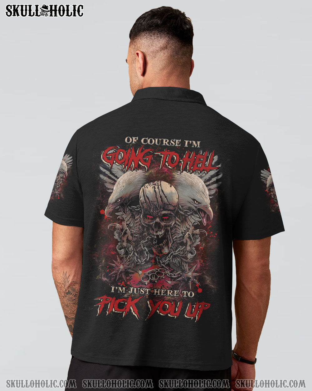 OF COURSE I’M GOING TO HELL SKULL EAGLE ALL OVER PRINT – TLNZ0702231