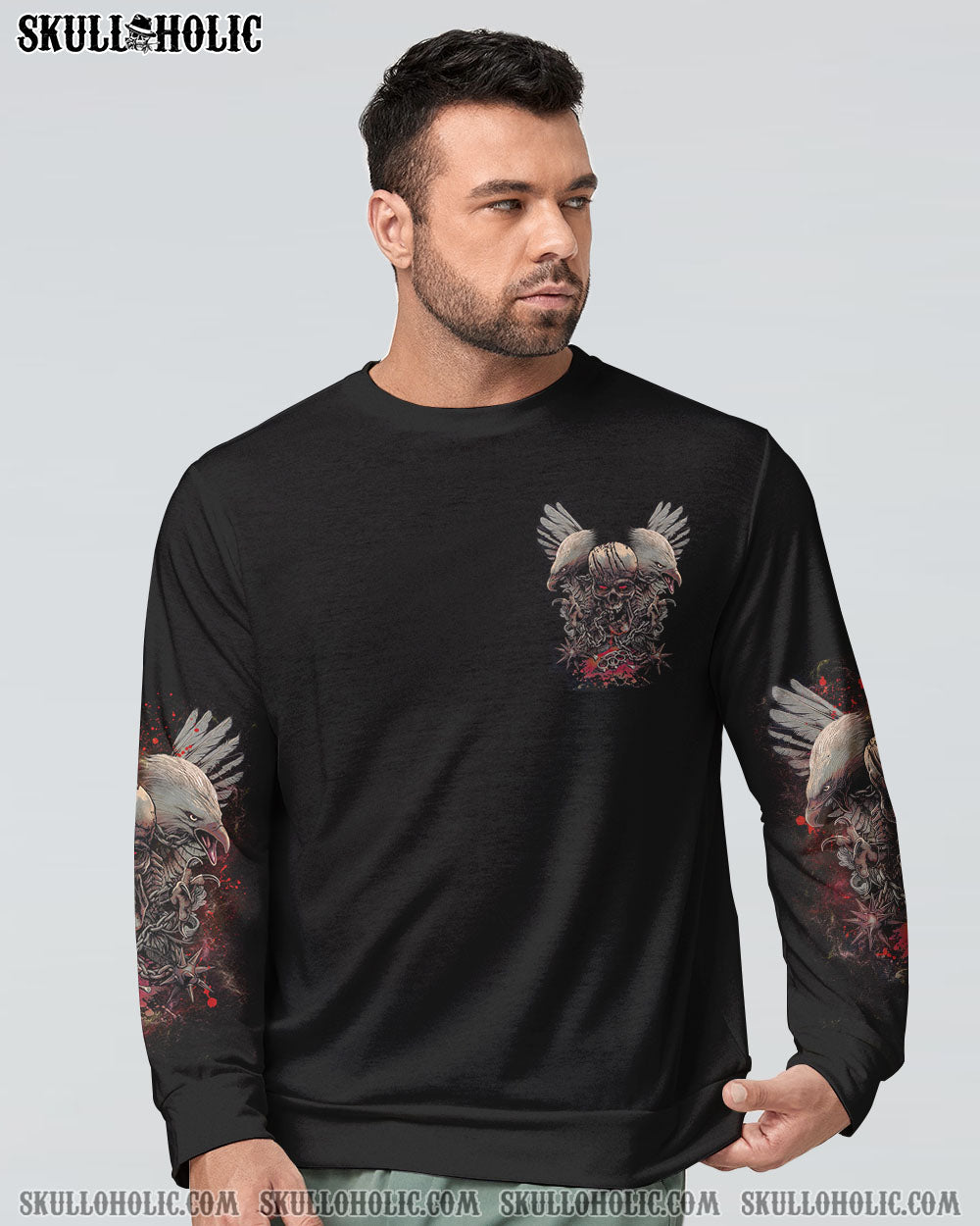 OF COURSE I’M GOING TO HELL SKULL EAGLE ALL OVER PRINT – TLNZ0702231