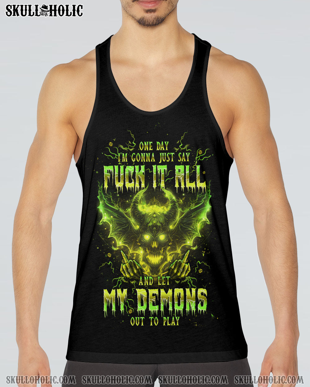 ONE DAY I’M GONNA JUST SAY DEMON SKULL ALL OVER PRINT – TLPQ0204242