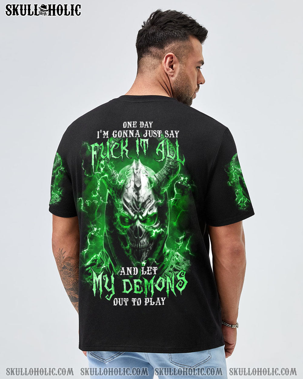 ONE DAY I’M GONNA JUST SAY DEMON SKULL ALL OVER PRINT – TLTM1502232