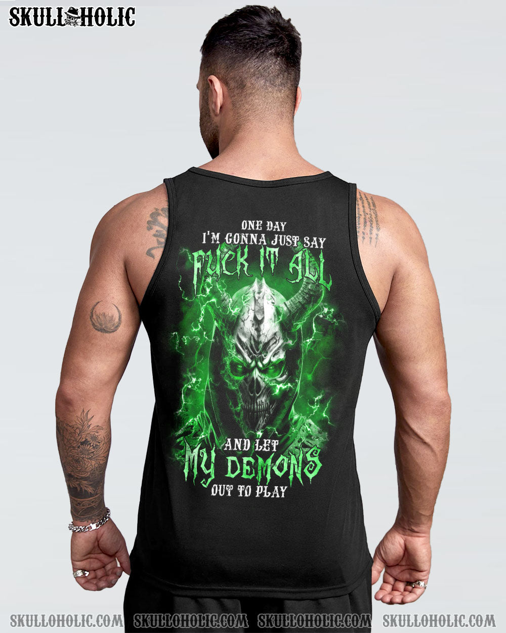 ONE DAY I’M GONNA JUST SAY DEMON SKULL ALL OVER PRINT – TLTM1502232