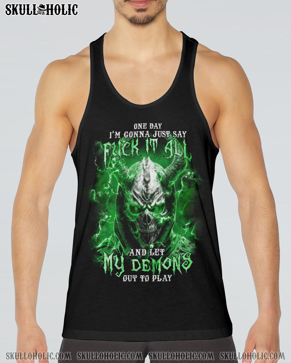 ONE DAY I’M GONNA JUST SAY DEMON SKULL ALL OVER PRINT – TLTM1502232