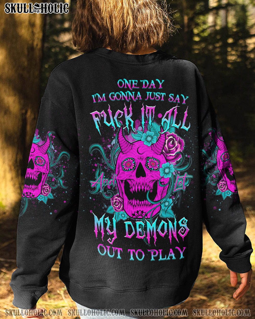 ONE DAY I’M GONNA JUST SAY FCK IT ALL SKULL ALL OVER PRINT – YHDU0704233