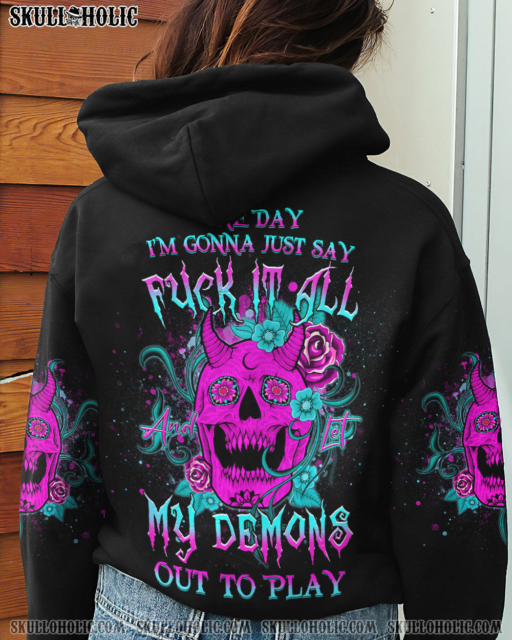 ONE DAY I’M GONNA JUST SAY FCK IT ALL SKULL ALL OVER PRINT – YHDU0704233