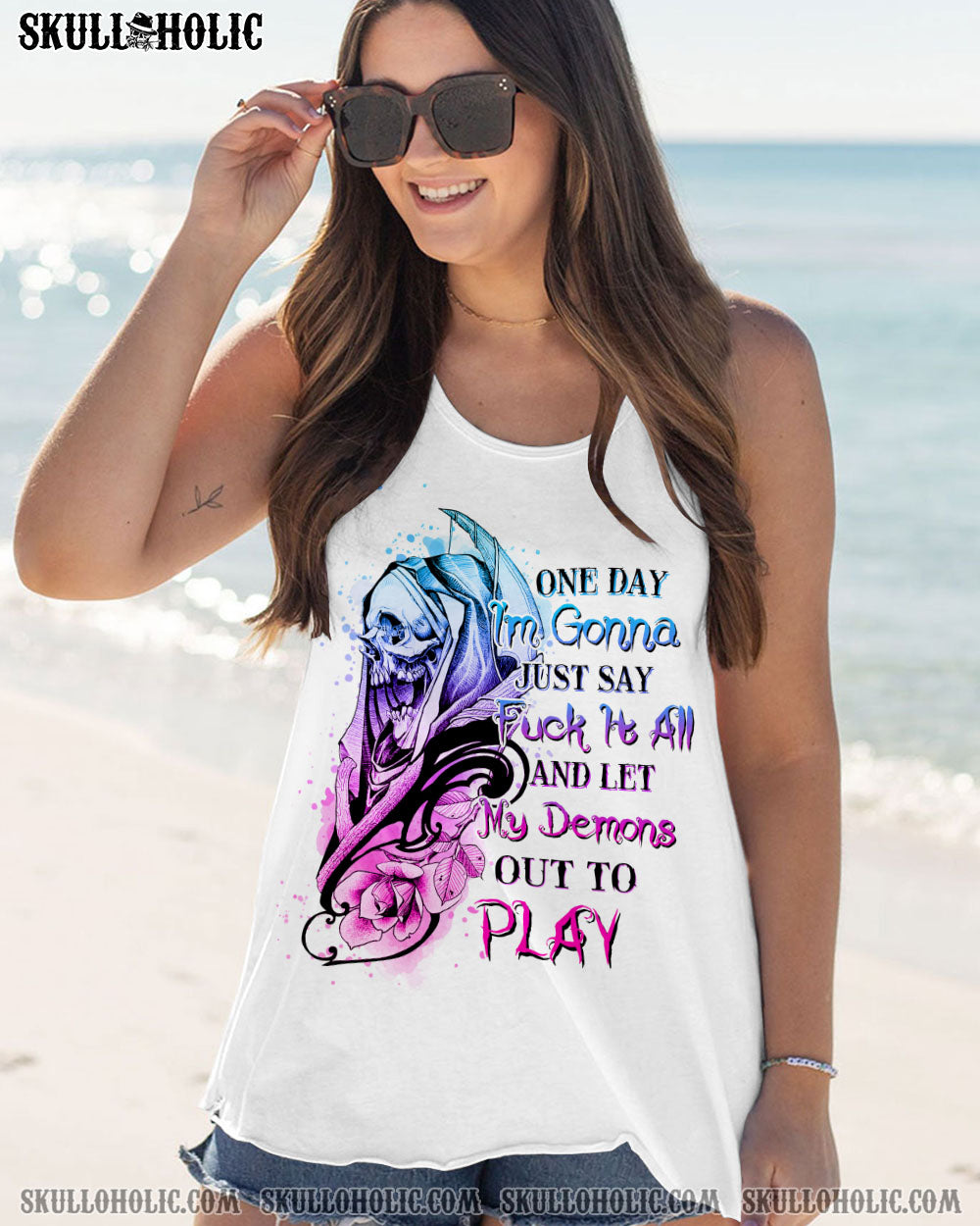 ONE DAY I’M GONNA JUST SAY FCK IT ALL SKULL ALL OVER PRINT – YHHN1402234