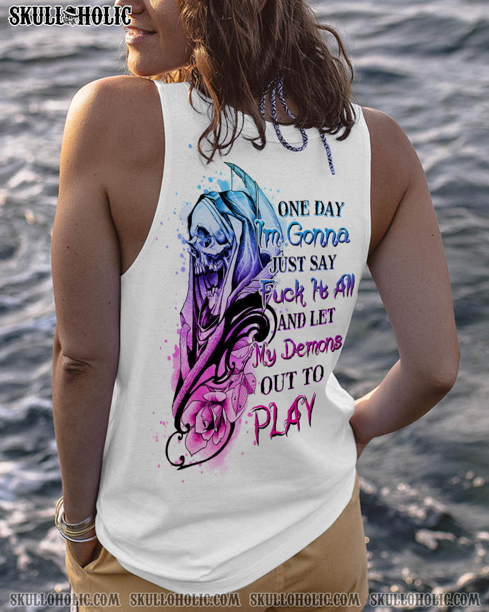 ONE DAY I’M GONNA JUST SAY FCK IT ALL SKULL ALL OVER PRINT – YHHN1402234