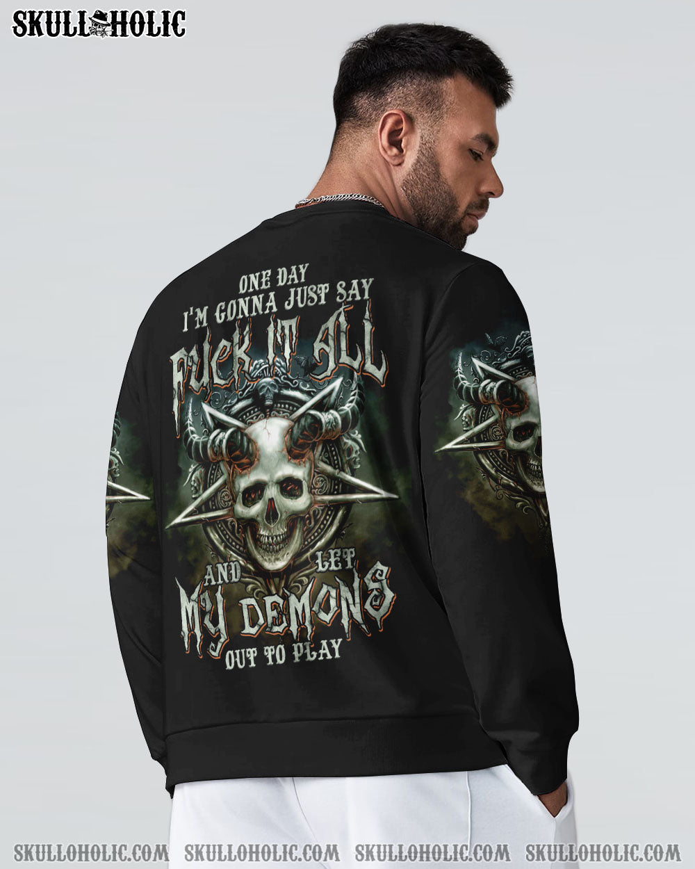 ONE DAY I’M GONNA JUST SAY HORN SKULL ALL OVER PRINT – TLTM1102232
