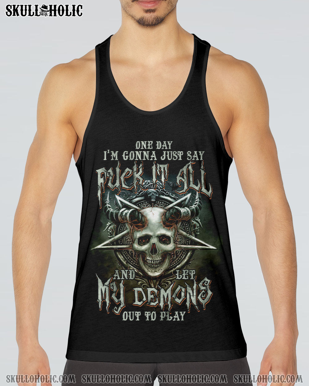 ONE DAY I’M GONNA JUST SAY HORN SKULL ALL OVER PRINT – TLTM1102232