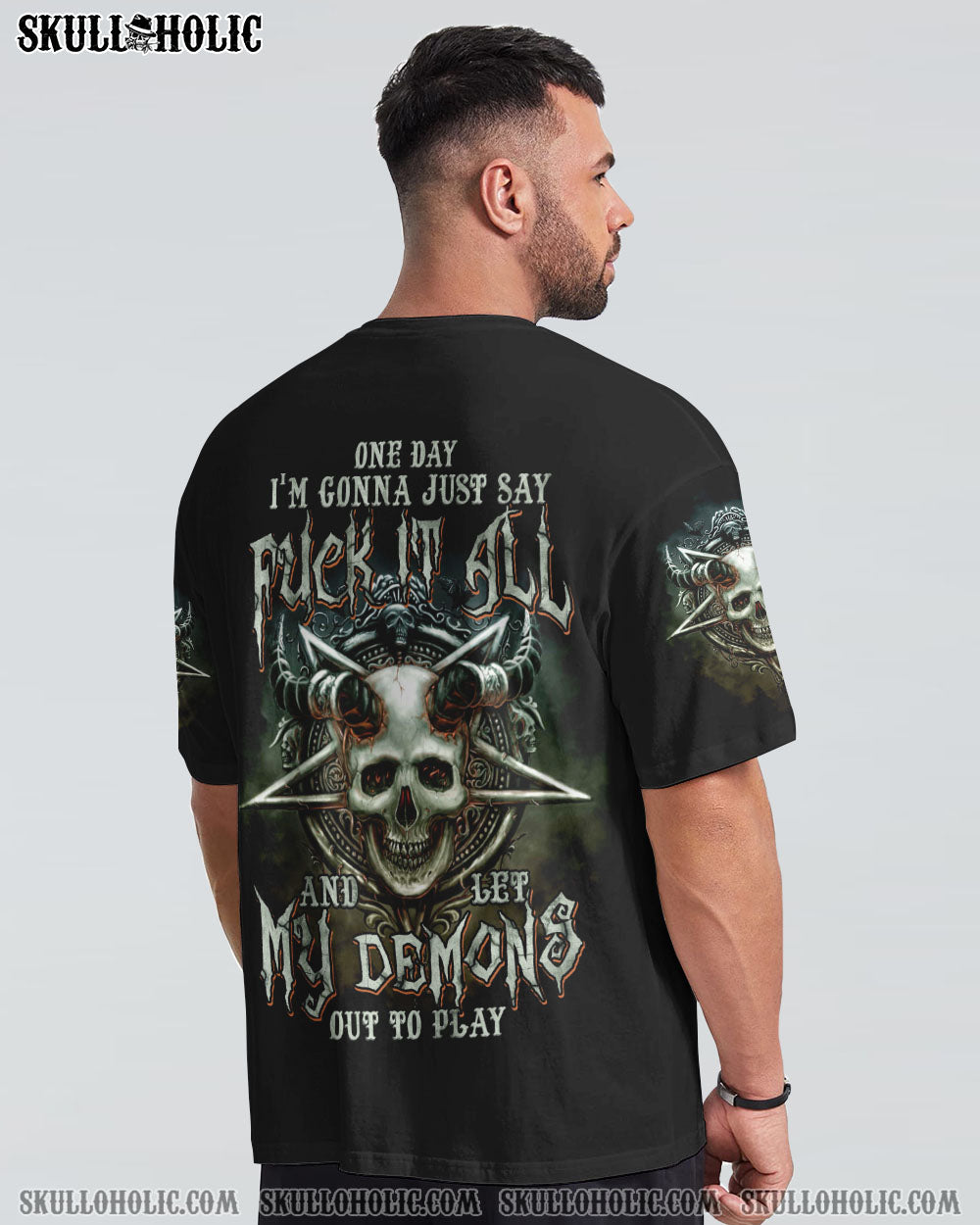 ONE DAY I’M GONNA JUST SAY HORN SKULL ALL OVER PRINT – TLTM1102232