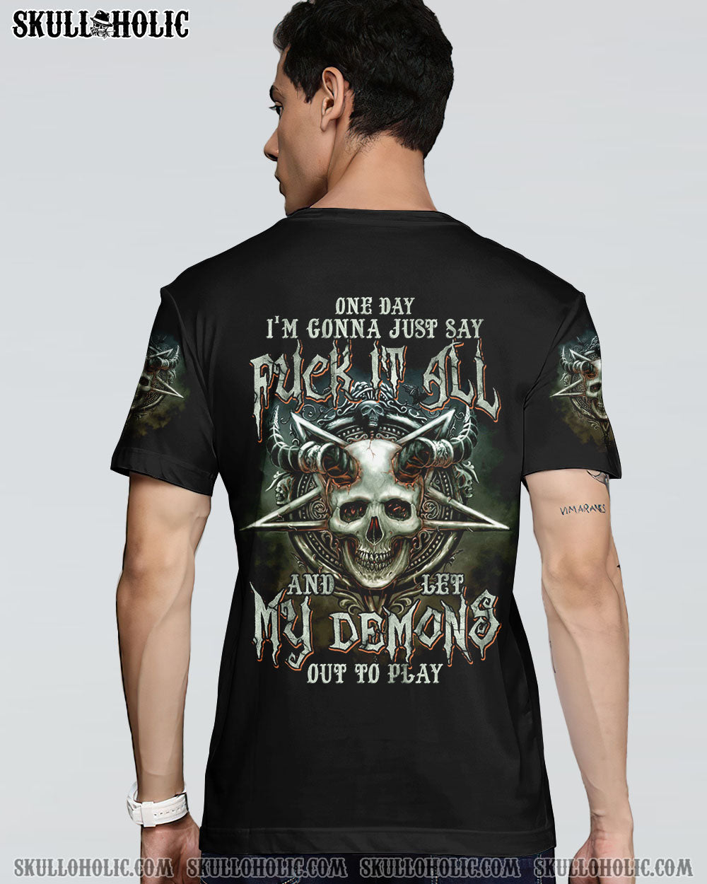ONE DAY I’M GONNA JUST SAY HORN SKULL ALL OVER PRINT – TLTM1102232