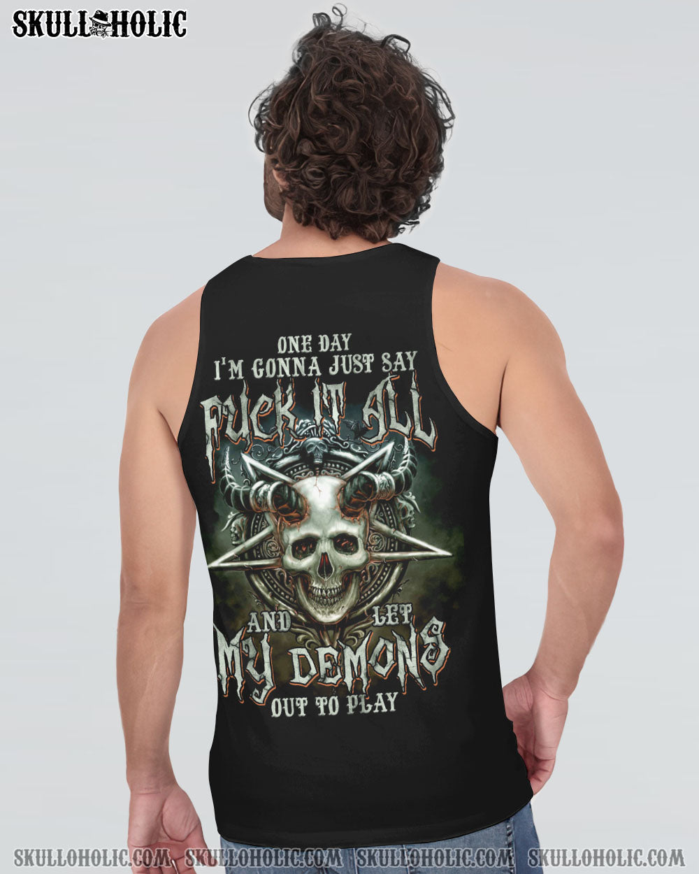 ONE DAY I’M GONNA JUST SAY HORN SKULL ALL OVER PRINT – TLTM1102232