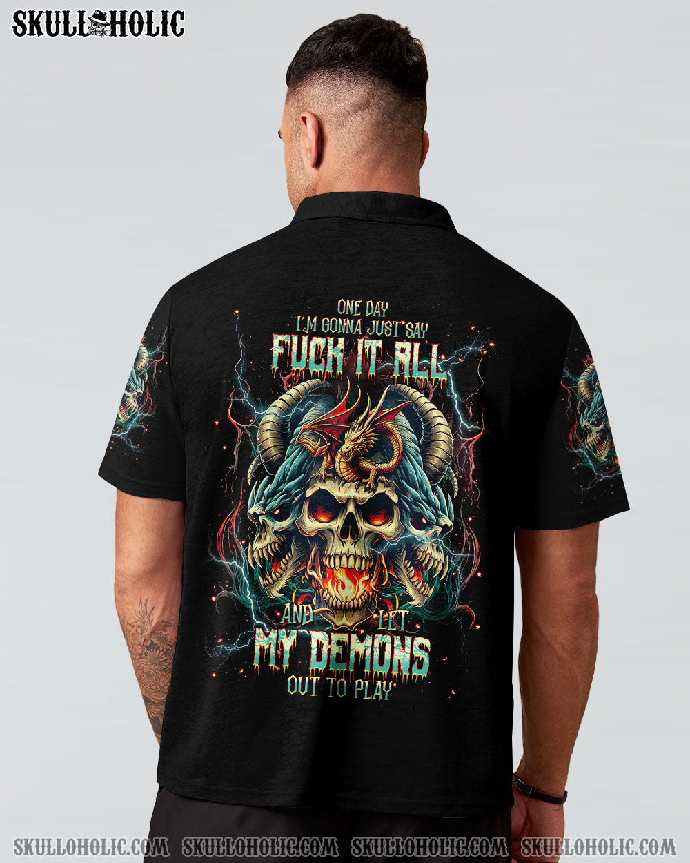 ONE DAY I’M GONNA JUST SAY SKULL DRAGON ALL OVER PRINT – TLNT2606242