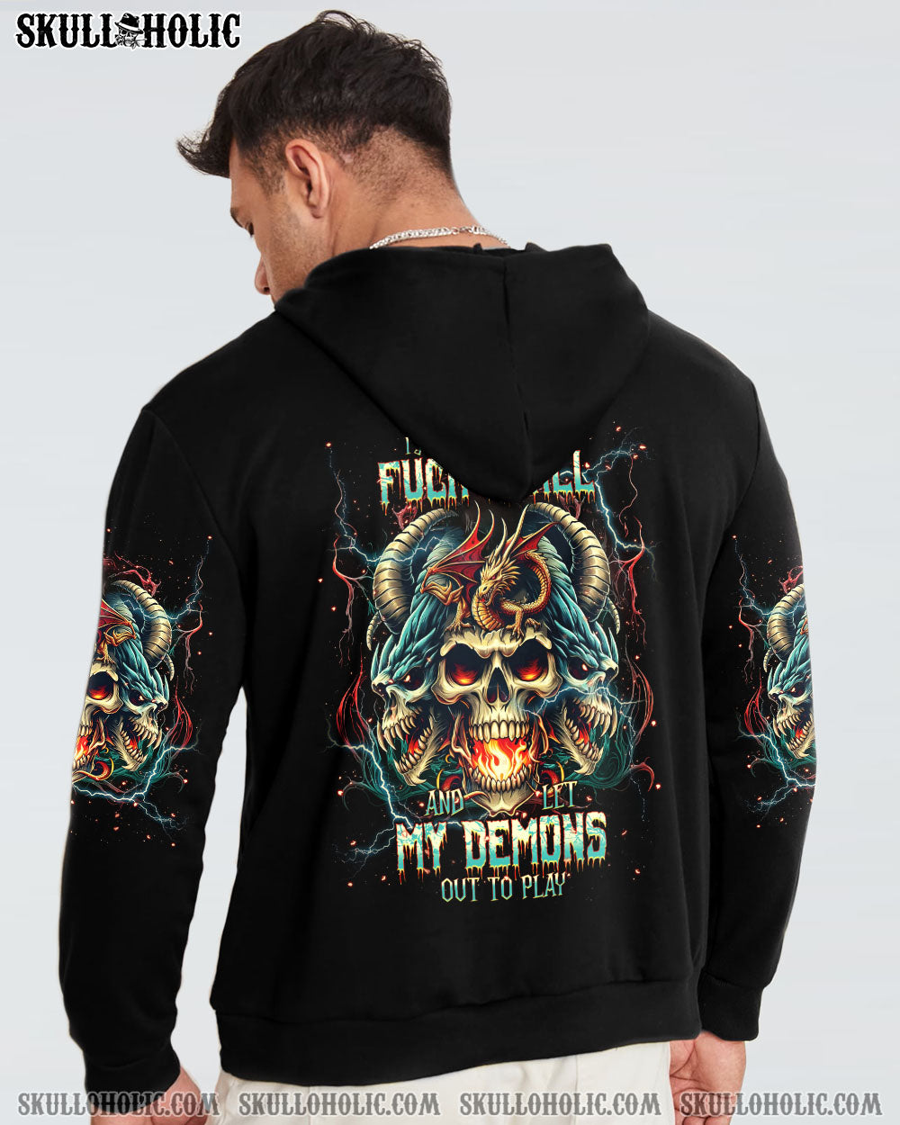 ONE DAY I’M GONNA JUST SAY SKULL DRAGON ALL OVER PRINT – TLNT2606242