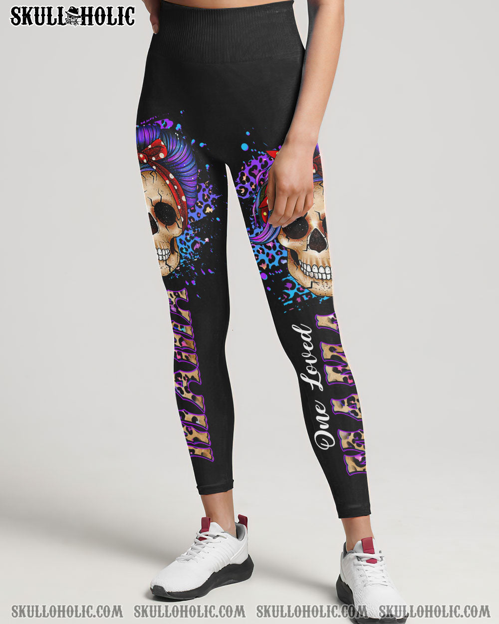 ONE LOVED MAMA PURPLE MESSY BUN ALL OVER PRINT – TLTR2402234