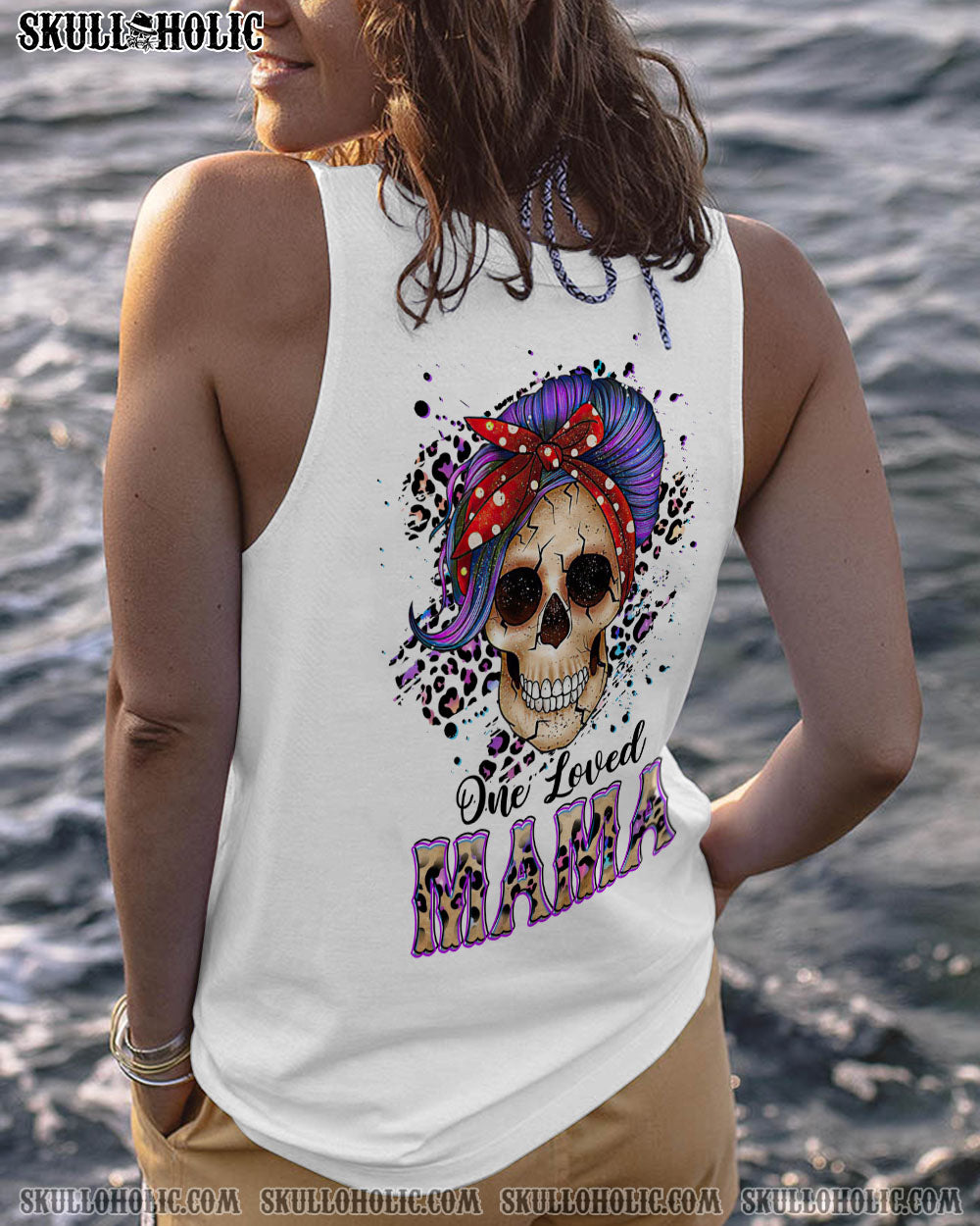 ONE LOVED MAMA PURPLE MESSY BUN ALL OVER PRINT – TLTR2402234