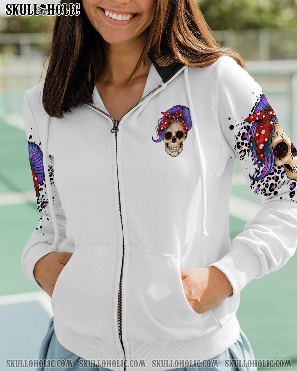 ONE LOVED MAMA PURPLE MESSY BUN ALL OVER PRINT – TLTR2402234