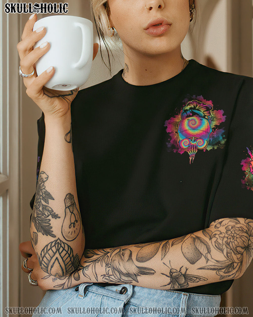 PISS ME OFF AGAIN TIE DYE MESSY BUN ALL OVER PRINT – TLNO2302231