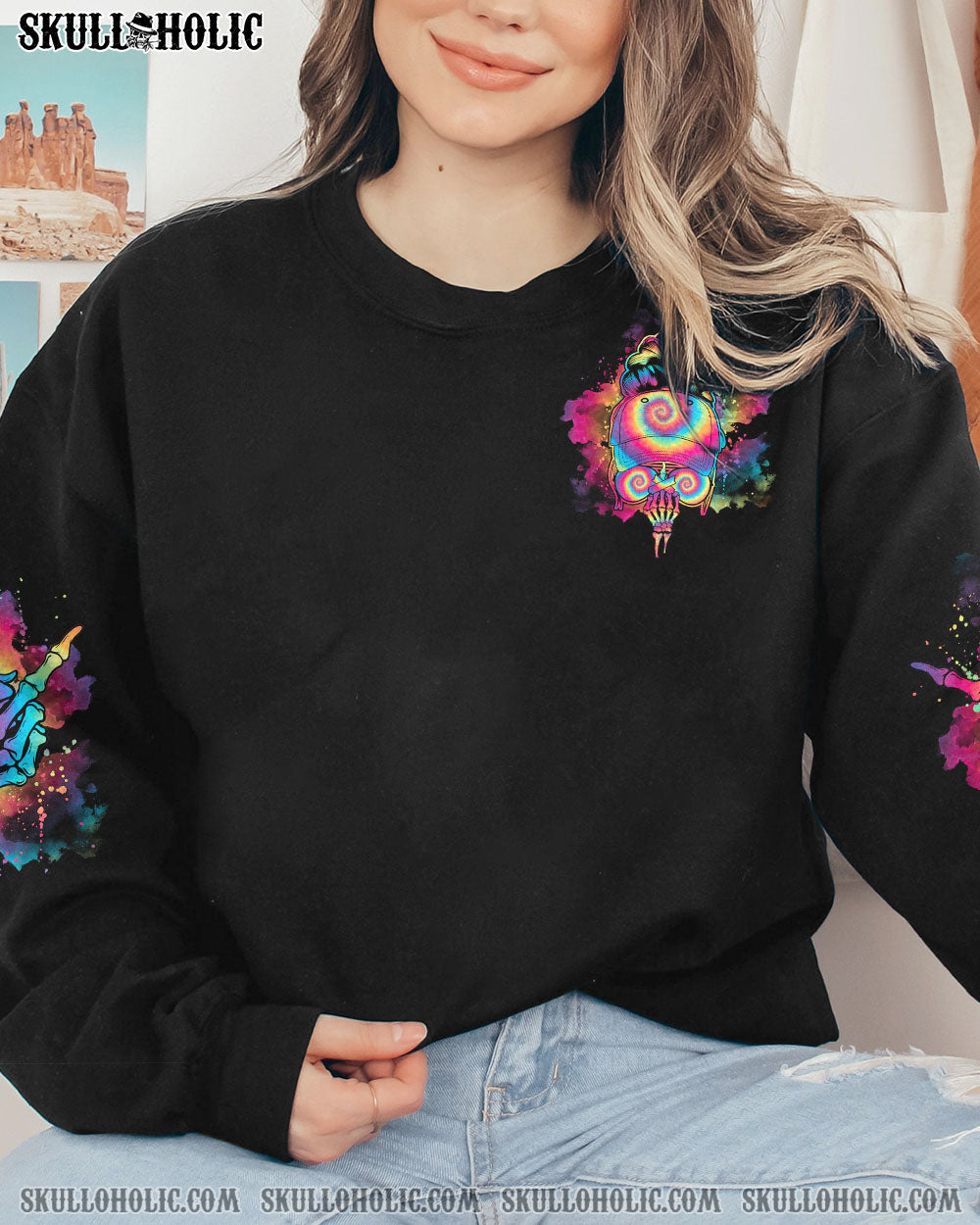 PISS ME OFF AGAIN TIE DYE MESSY BUN ALL OVER PRINT – TLNO2302231