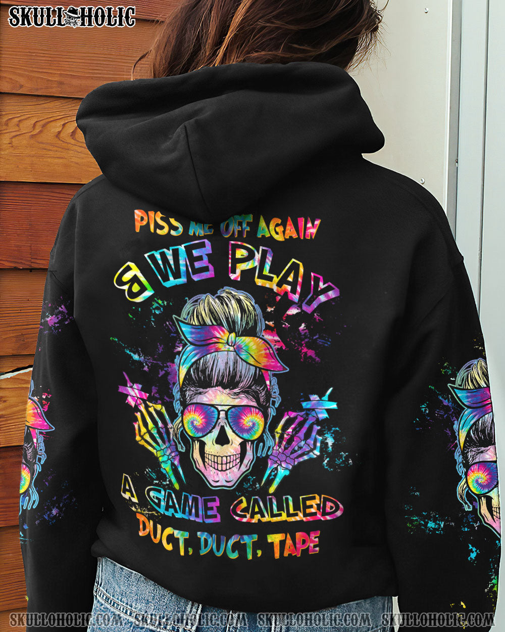 PISS ME OFF AGAIN TIE DYE MESSY BUN ALL OVER PRINT – TLTW1102235