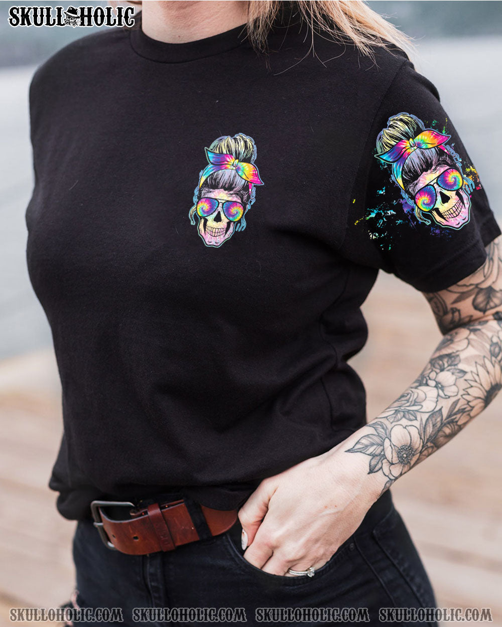 PISS ME OFF AGAIN TIE DYE MESSY BUN ALL OVER PRINT – TLTW1102235