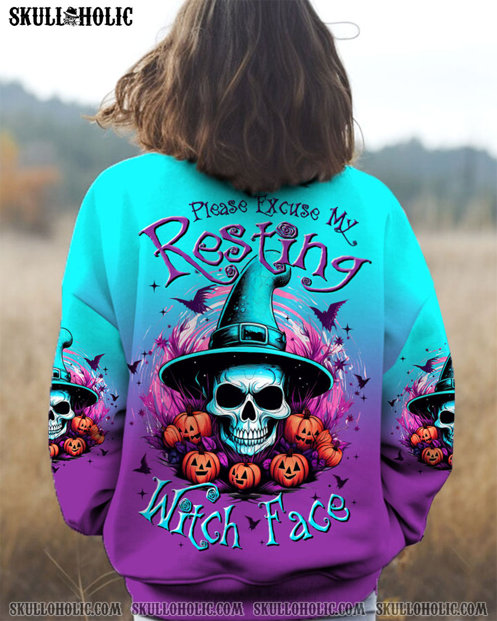 RESTING WITCH FACE HALLOWEEN ALL OVER PRINT – TLTW2407235