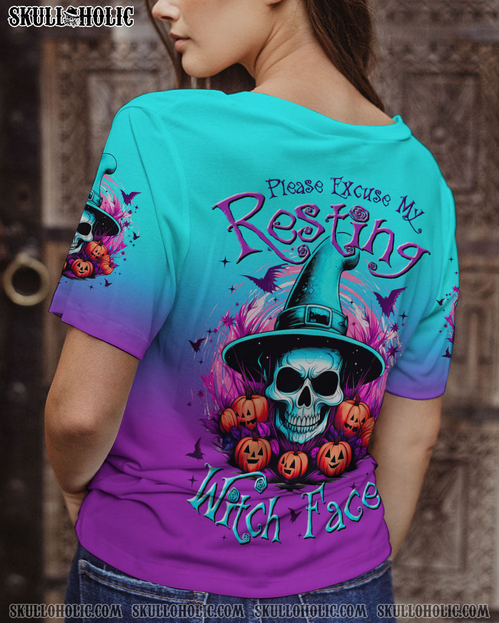 RESTING WITCH FACE HALLOWEEN ALL OVER PRINT – TLTW2407235