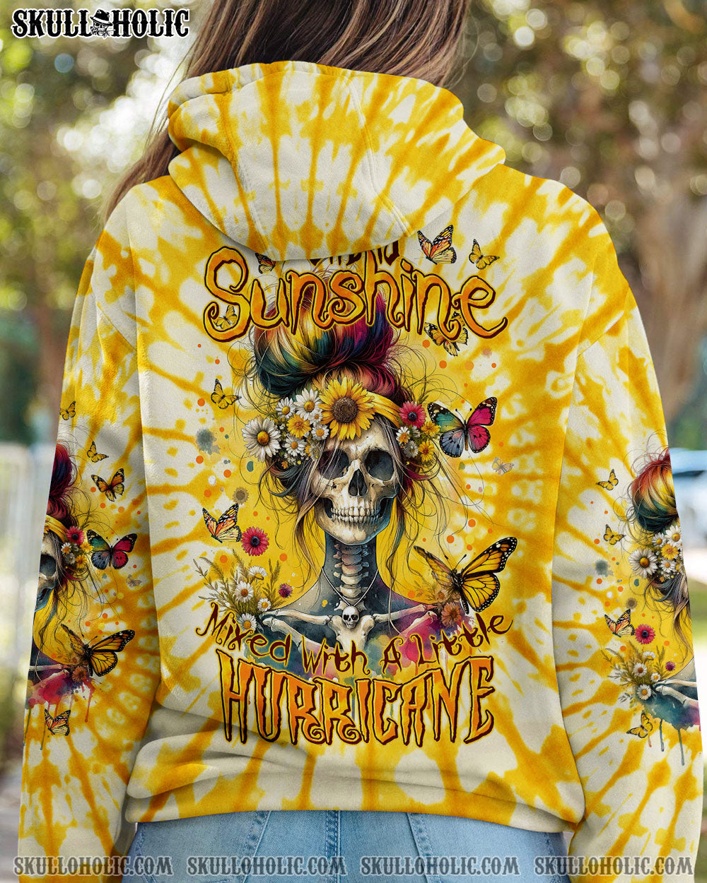 SHE IS SUNSHINE MESSY BUN ALL OVER PRINT – TYTM0911231