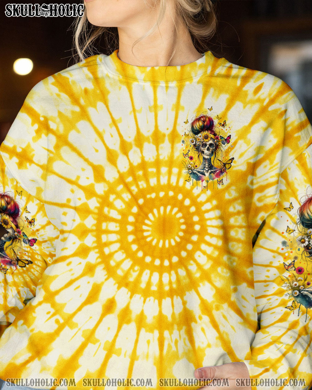 SHE IS SUNSHINE MESSY BUN ALL OVER PRINT – TYTM0911231