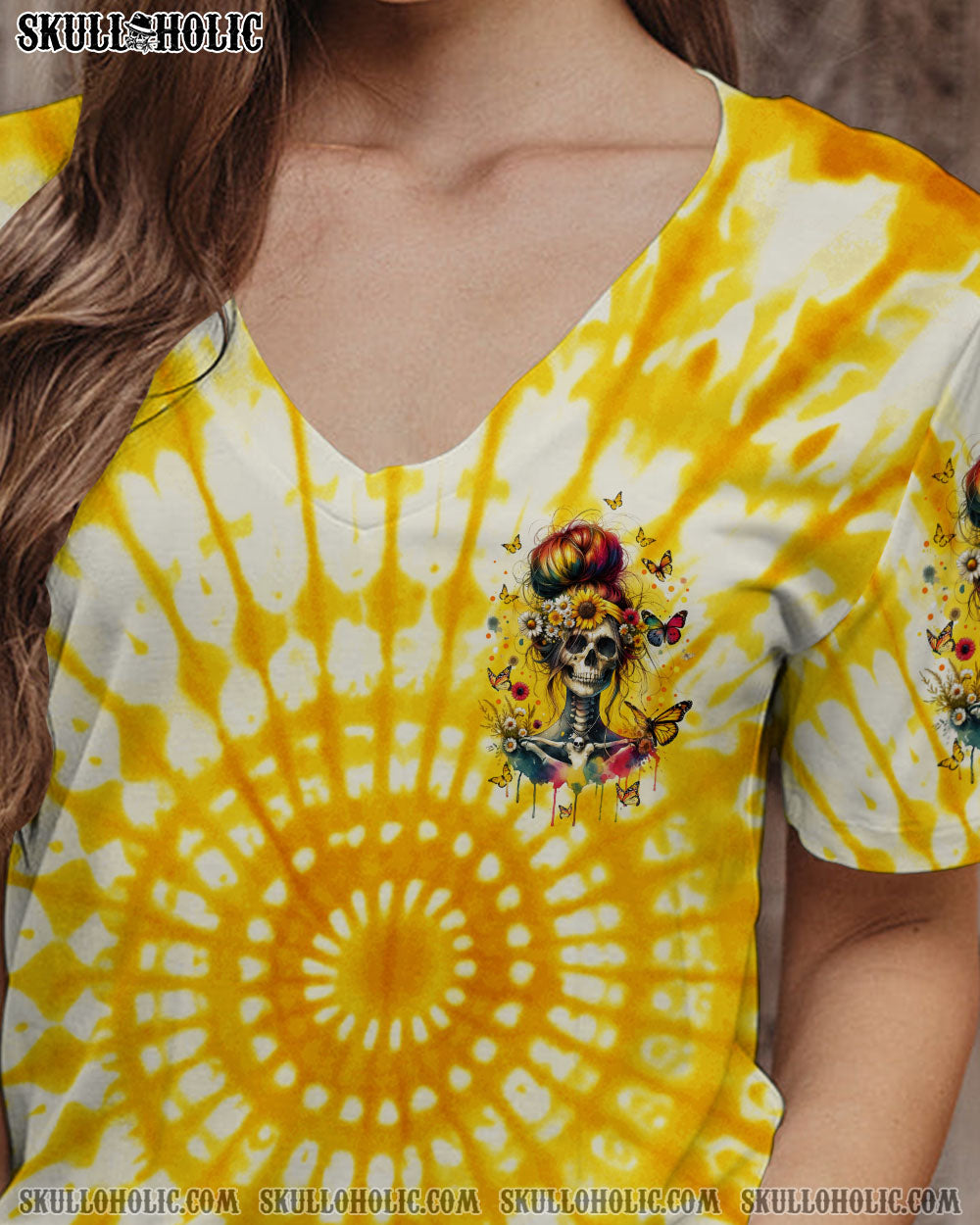 SHE IS SUNSHINE MESSY BUN ALL OVER PRINT – TYTM0911231