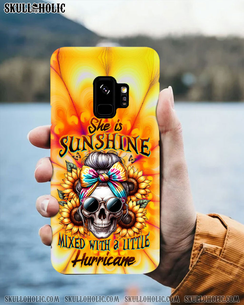 SHE IS SUNSHINE SKULL TIE DYE PHONE CASE – TLTW0711231