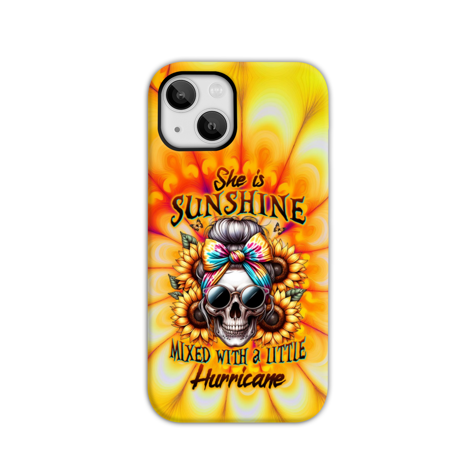 SHE IS SUNSHINE SKULL TIE DYE PHONE CASE – TLTW0711231