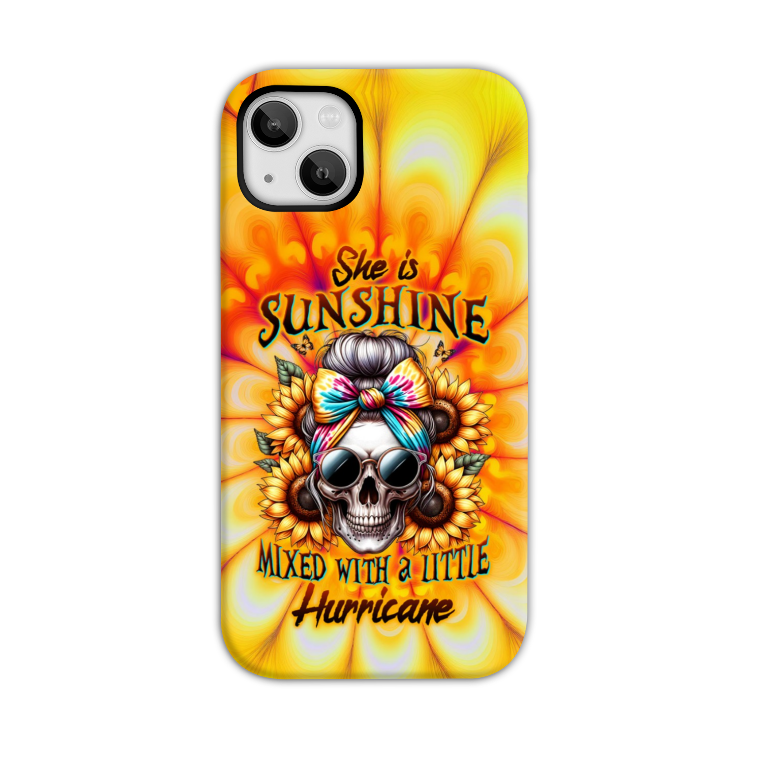 SHE IS SUNSHINE SKULL TIE DYE PHONE CASE – TLTW0711231