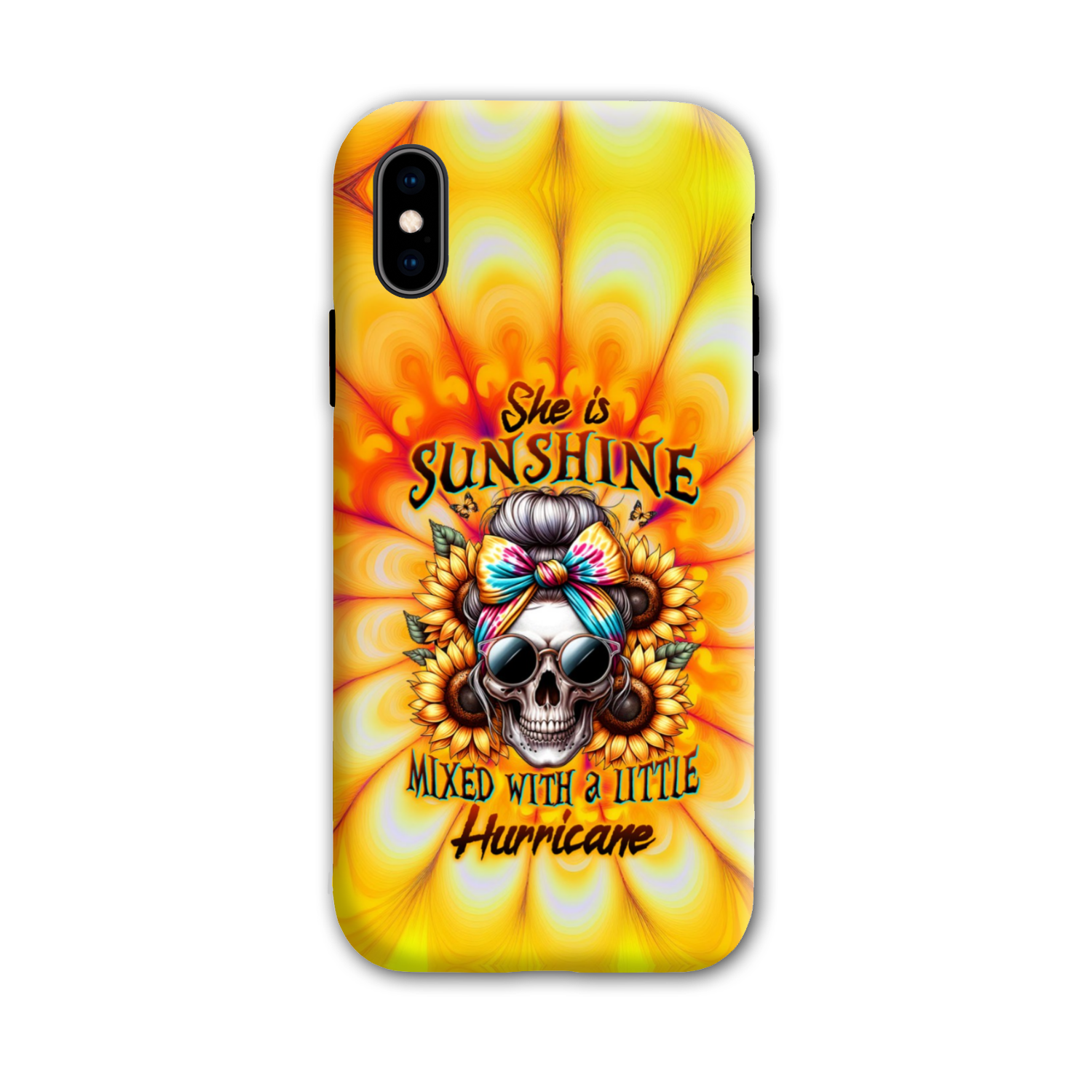SHE IS SUNSHINE SKULL TIE DYE PHONE CASE – TLTW0711231
