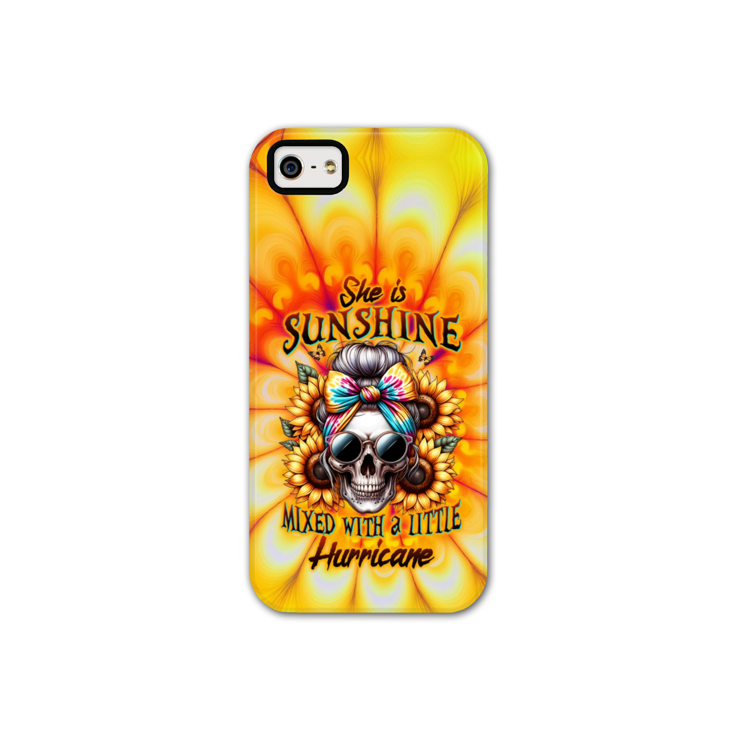 SHE IS SUNSHINE SKULL TIE DYE PHONE CASE – TLTW0711231