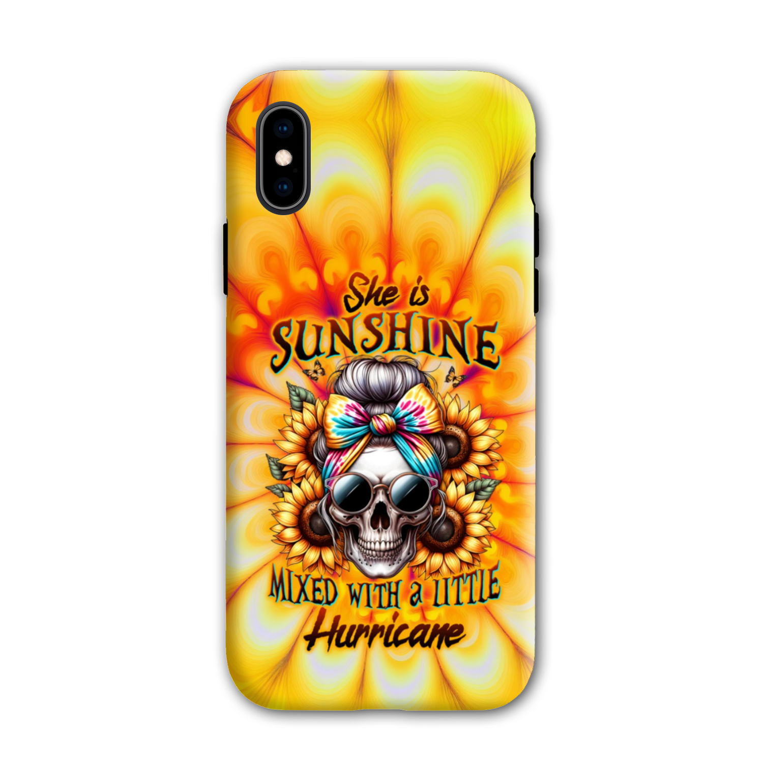 SHE IS SUNSHINE SKULL TIE DYE PHONE CASE – TLTW0711231