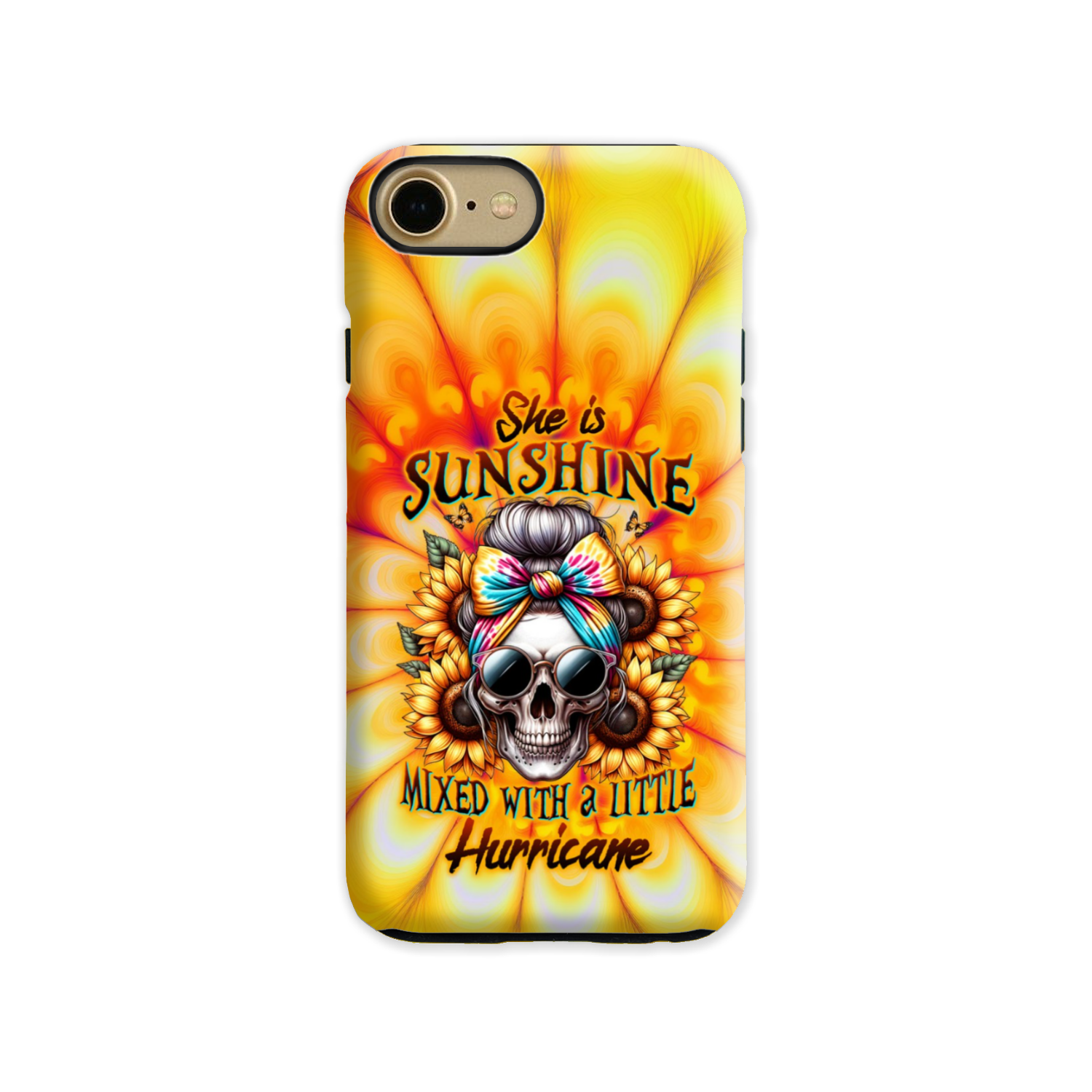 SHE IS SUNSHINE SKULL TIE DYE PHONE CASE – TLTW0711231