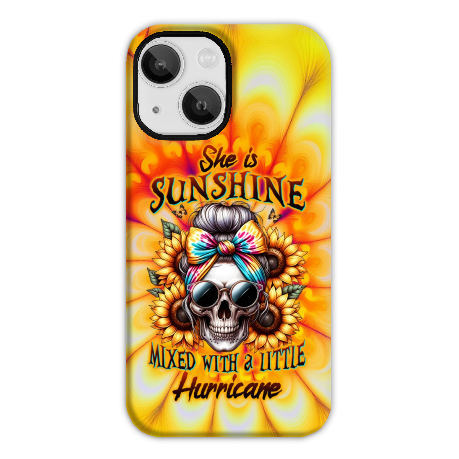 SHE IS SUNSHINE SKULL TIE DYE PHONE CASE – TLTW0711231