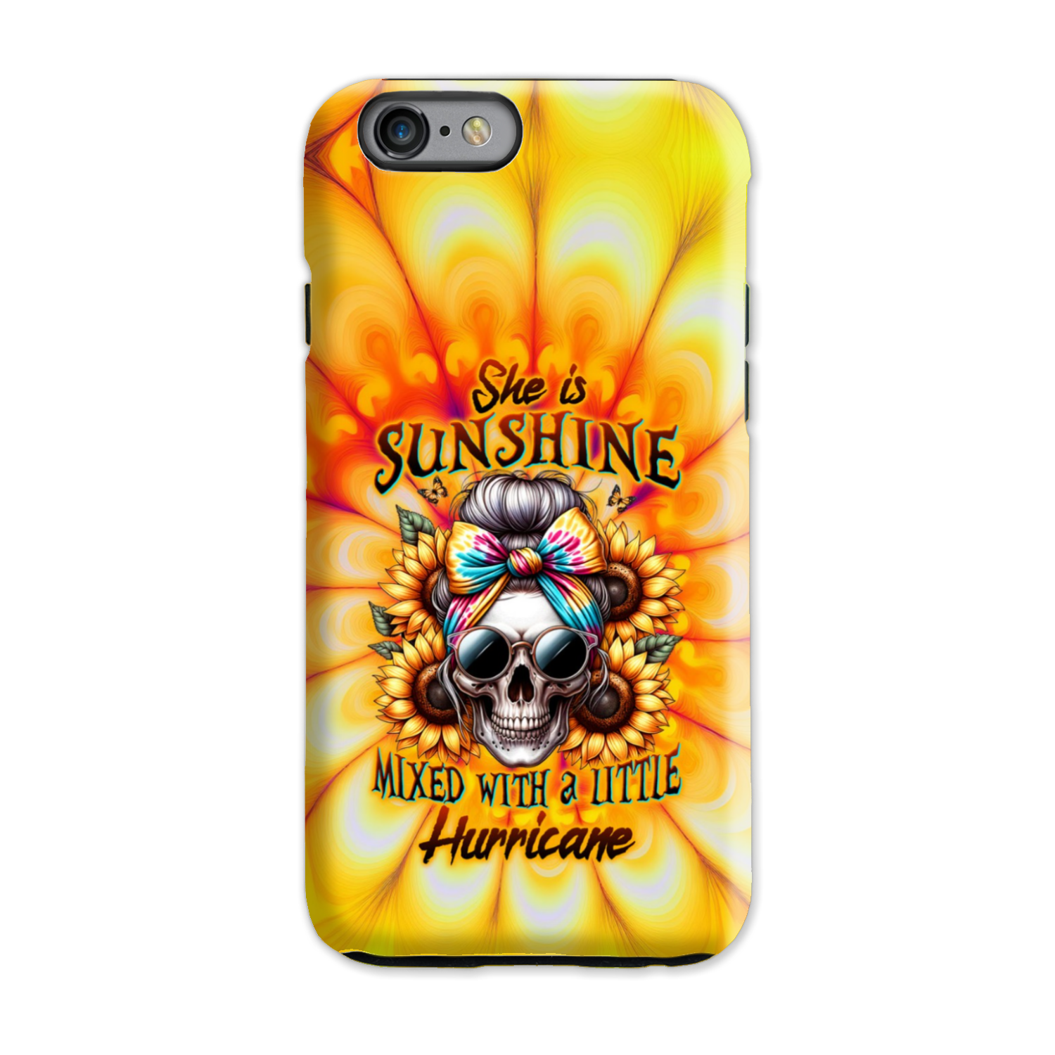 SHE IS SUNSHINE SKULL TIE DYE PHONE CASE – TLTW0711231