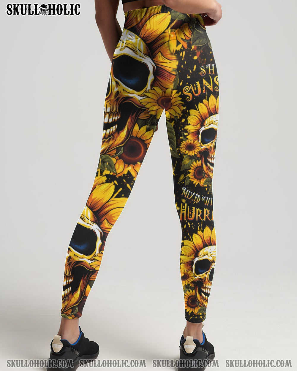 SHE IS SUNSHINE SUNFLOWER SKULL ALL OVER PRINT – YHDU0607234